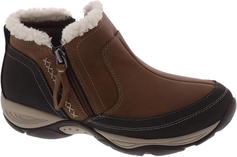 Heren Enkellaarzen met Imitatiebont en Ritssluiting Winterlaarzen