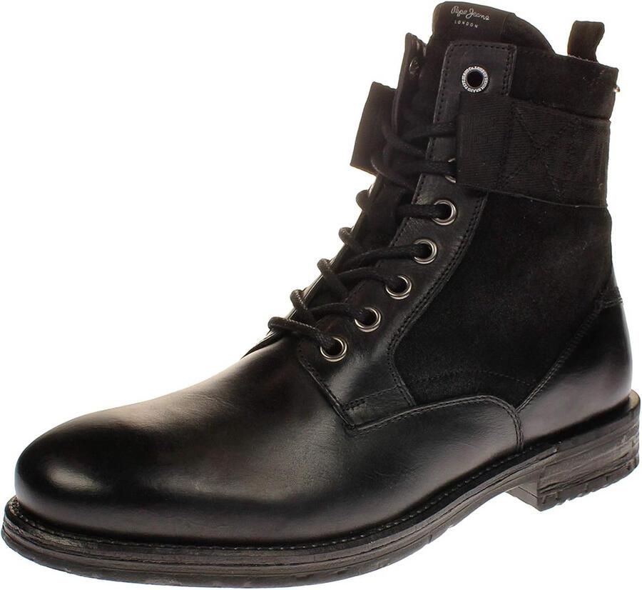 Heren Enkellaarzen met Rits en Vetersluiting