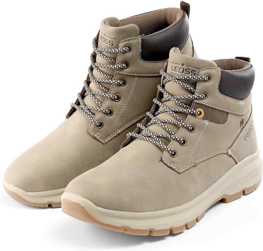 Heren Enkellaarzen met Veters Low Casual Biker Stijl