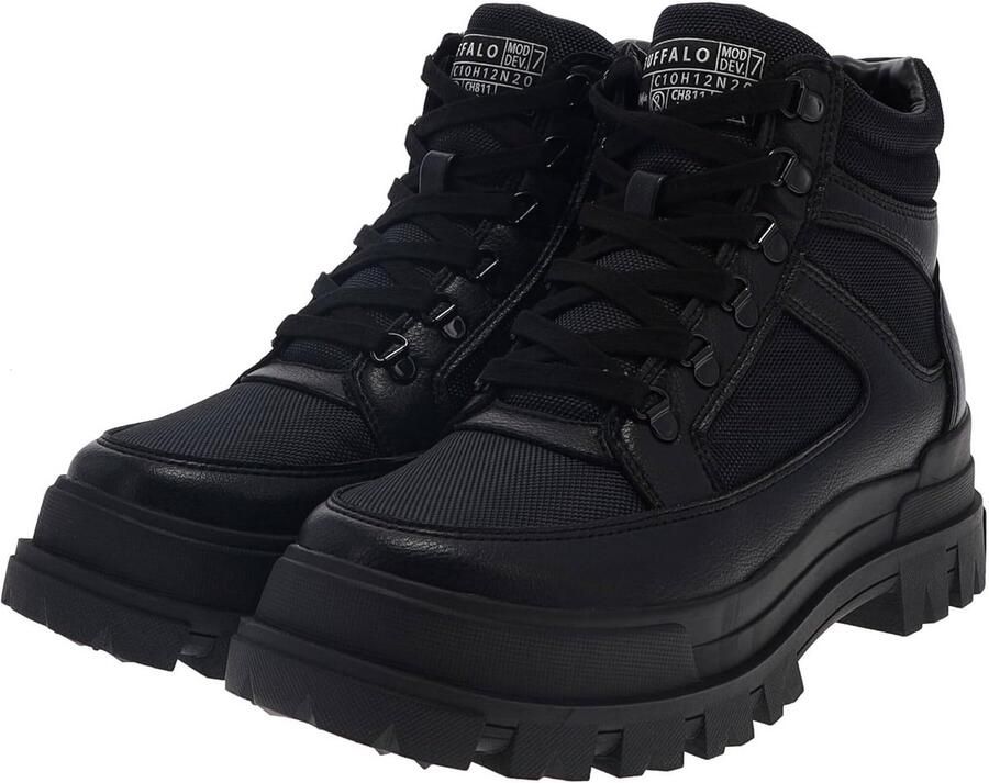 Heren Enkellaarzen Zwart Veterlaarzen Comfortabele Voering