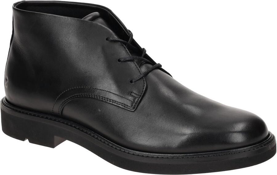 Heren Enkellaarzen Zwart Echt Leer Comfortabele Business Laarzen