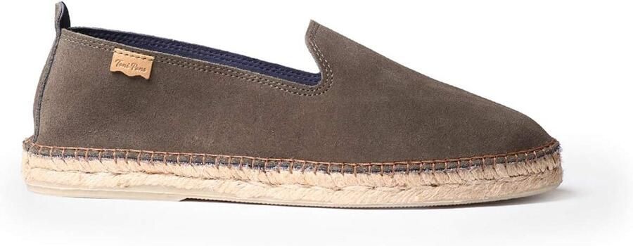 Heren Espadrilles Suède Platte Zool Handgestikt Comfortabel