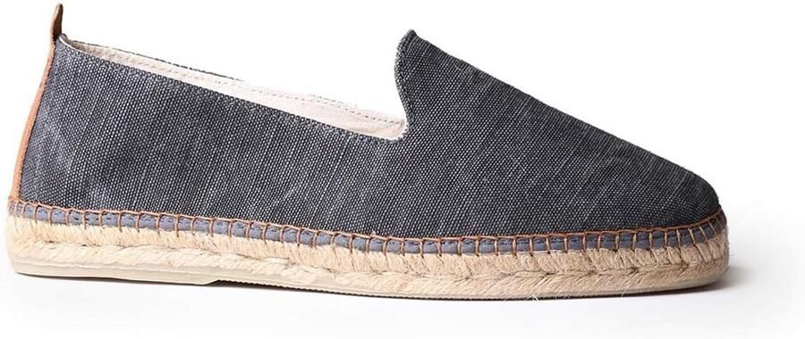 Heren Espadrilles van Canvas Katoen Plat Reiste Zool Handgestikt