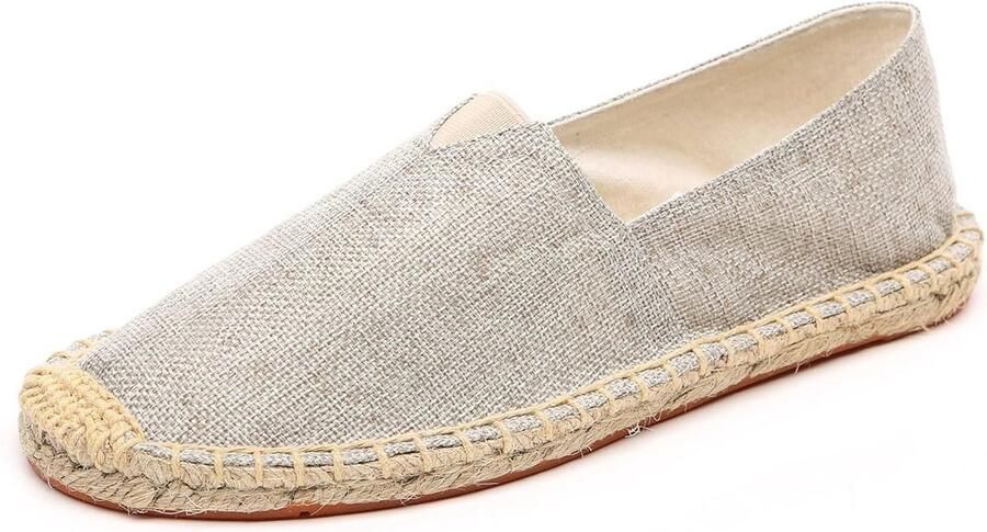 Heren Espadrilles van Canvas met Gesloten Neus Comfortabele Zomerschoenen