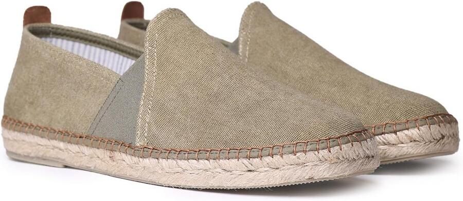 Heren Espadrilles van Stof met Anti-Slip Zool en Elastische Instap