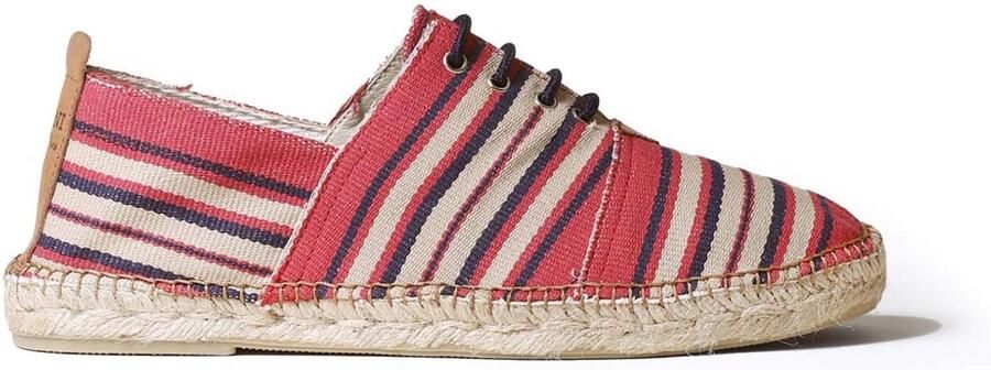 Heren Espadrilles van Stof met Handgestikte Jute Zool