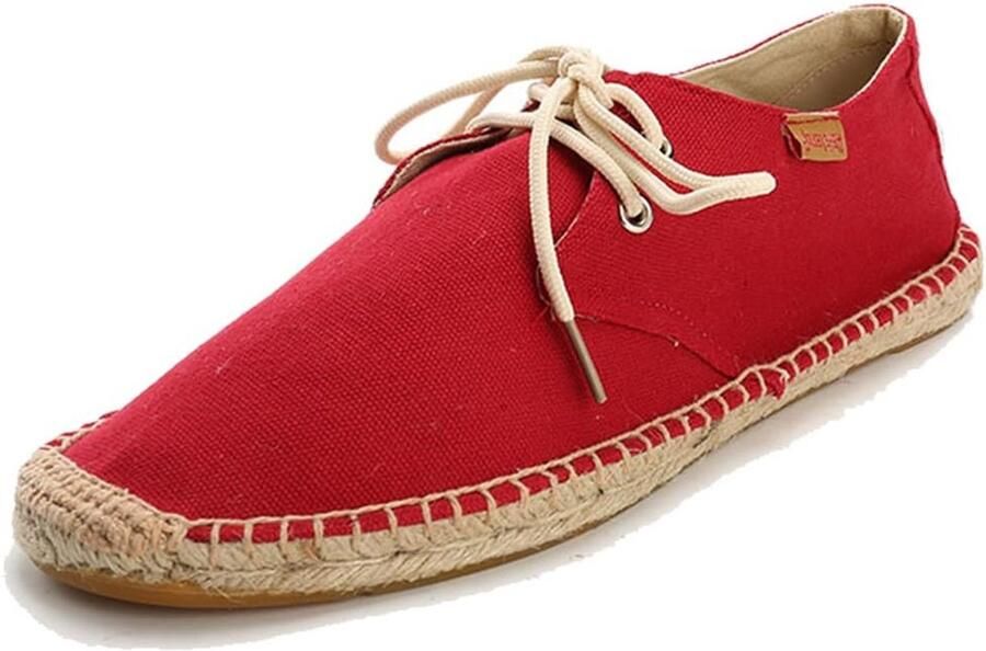 Heren Espadrilles Zomer Lace-up Canvas Flats Gestreepte Comfortabele Schoenen