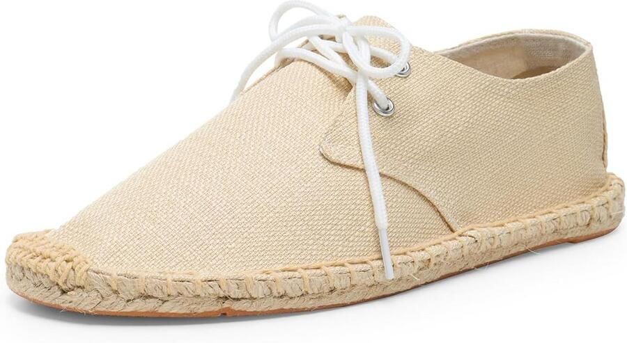 Heren Espadrilles Zomer Schoenen Canvas Vetersluiting Gestreepte Casual Flats
