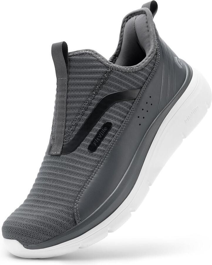 Extra Brede Wandelschoenen Heren Slip-On Sneakers Ademend Comfortabele Sportschoenen