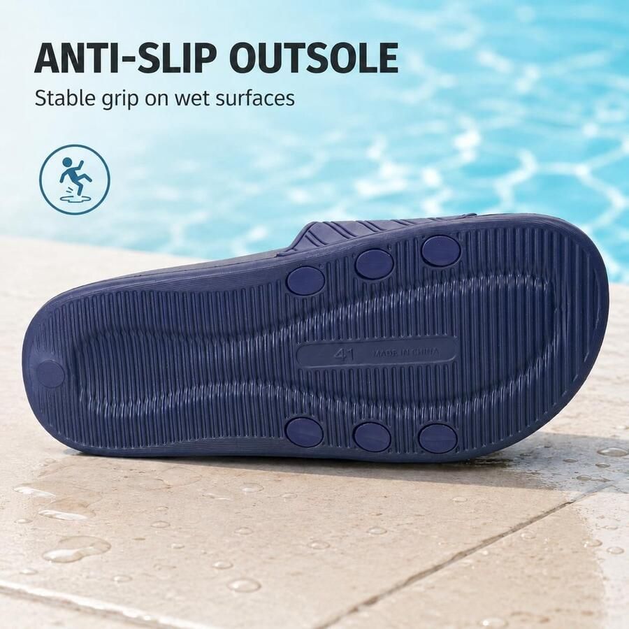 Heren flip-flops antislip comfortabel ideaal voor ontspannen momenten ShopVlot - Foto 1