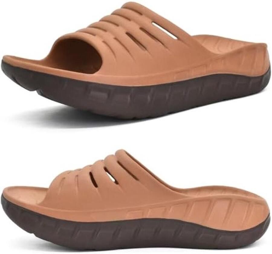 Heren Flip Flops van Zacht Leer voor Zomer en Vakantie Mode Sandalen voor Breed Voet