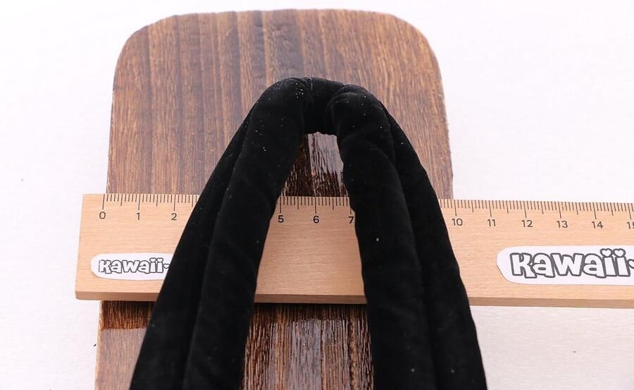 Heren Geta Houten Sandalen Zwart Originele Japanse Flip-Flops voor Kimono en Yukata