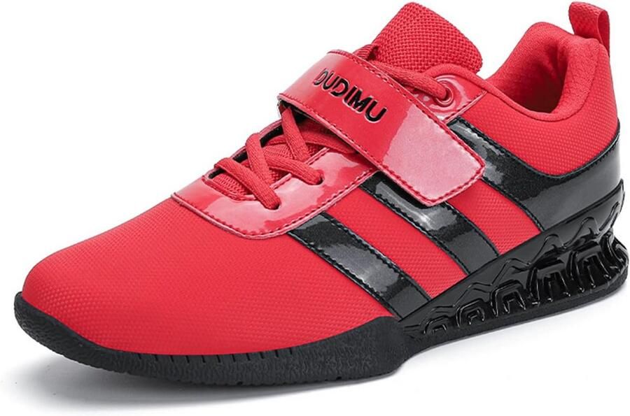 Heren Gewichthefschoenen Leer Stevige Sportschoenen voor Squat Crossfit en Krachttraining
