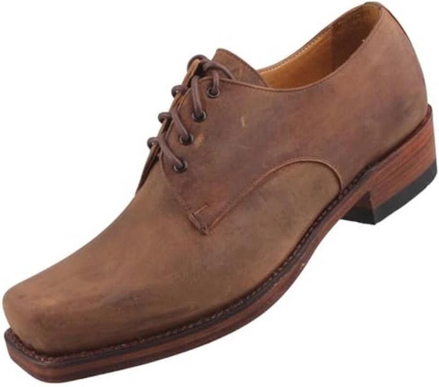 Heren halfhoge schoenen Bruin met biker-look