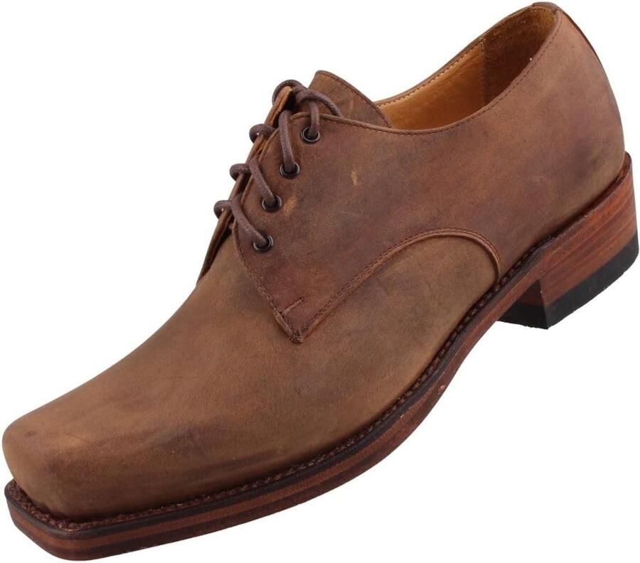 Heren halfhoge schoenen Bruin met biker-look