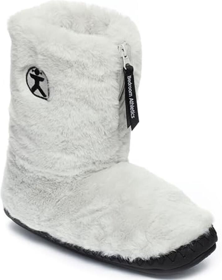 Heren Hi-Top Slippers met Imitatiebont en Contrastkleurige Zool