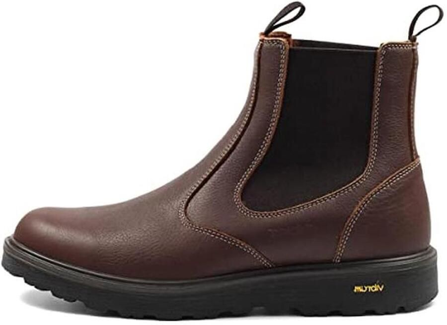 Heren High Rise Chelsea Laarzen van Leer met Vibram Rubberen Zool