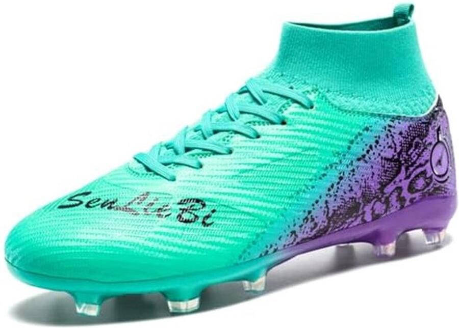 Heren High Top Voetbalschoenen met Spikes voor Jeugd Professionele Atletische Outdoor Trainers