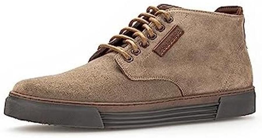 Heren Hoge Sneakers van Gecertificeerd Leer met Verwisselbaar Voetbed