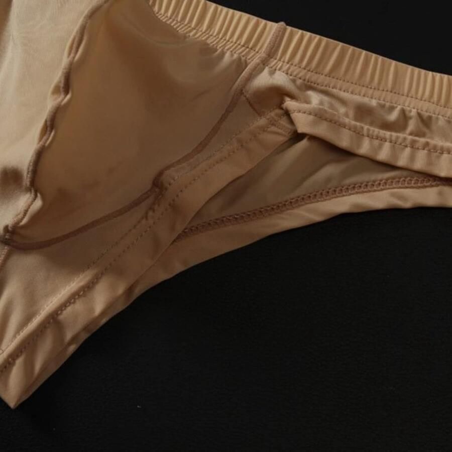 Heren Ice Silk Transparante Slipje Lage Taille Slips Ademend