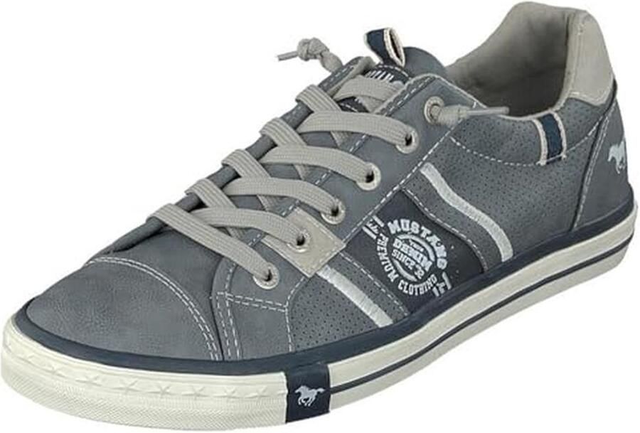 Heren instap sneakers met perforated kunstleer en sportieve zool