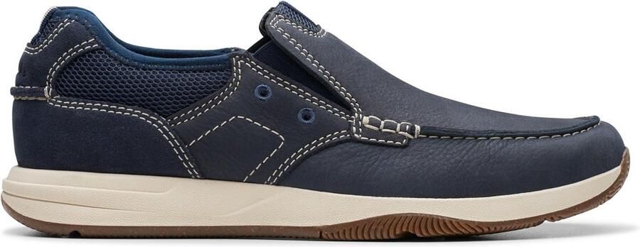 Heren Instapper Platte Schoen Navy Nubuck Comfortabel