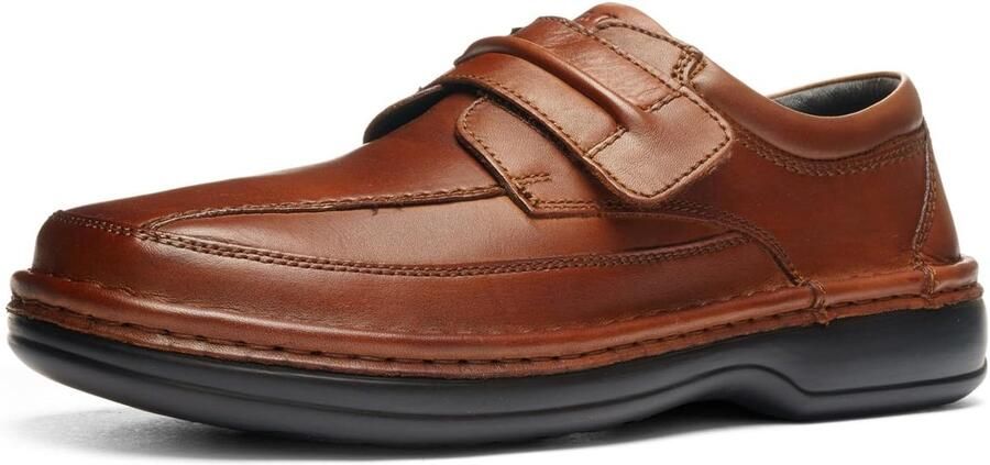 Heren Instappers Blauw Suède Leer Wijdte Schoen