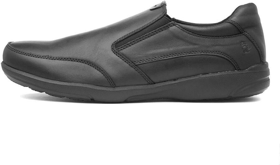 Heren Instappers Leer Zwart Lichtgewicht Comfortabel