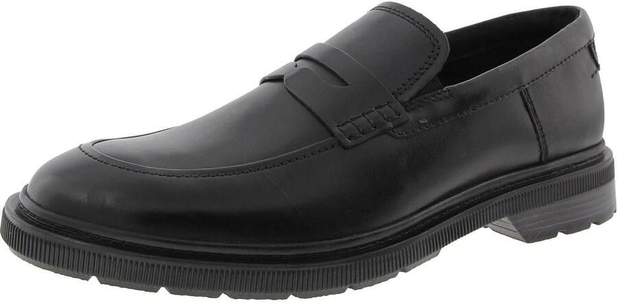 Heren Instapschoenen Leer Comfortabele Penny Loafers Zwart Bruin