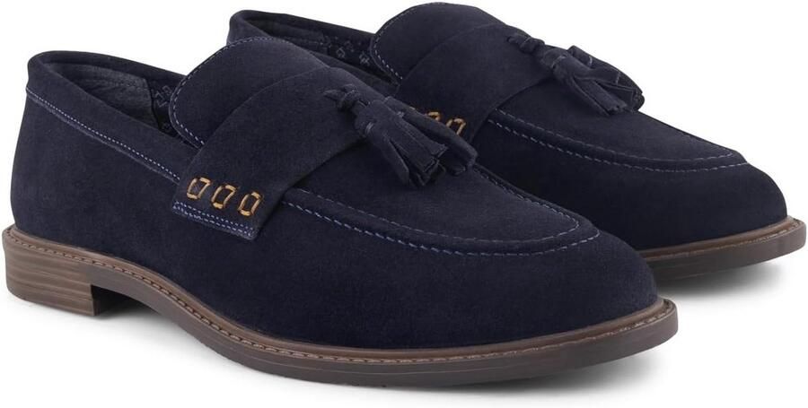 Heren Instapschoenen Leer met Kwastje Klassieke Loafer