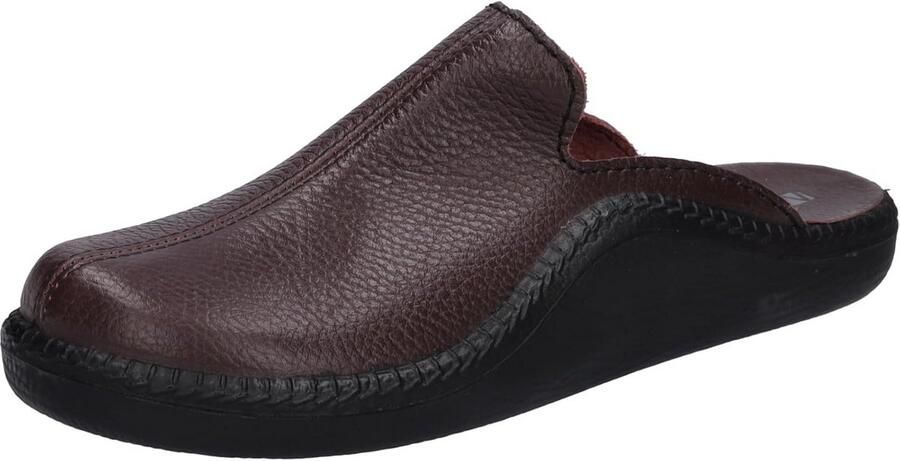 Heren Instapschoenen Leer Zwart Brede Leest PU Zool