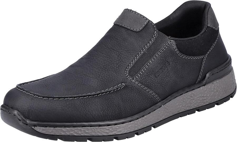 Heren Instapschoenen Leren Look Lichte Zool Extra Brede Pasvorm