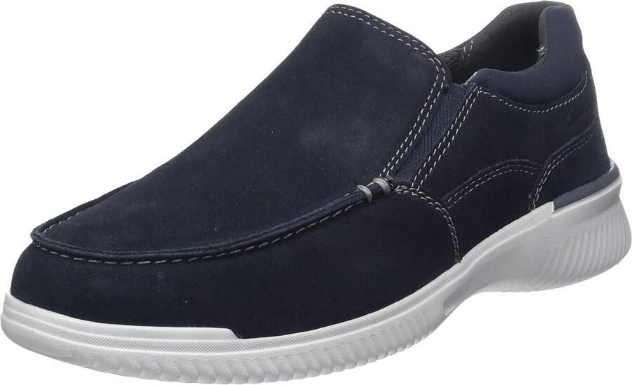 Heren Instapschoenen Comfortabel Suède Zwart Blauw