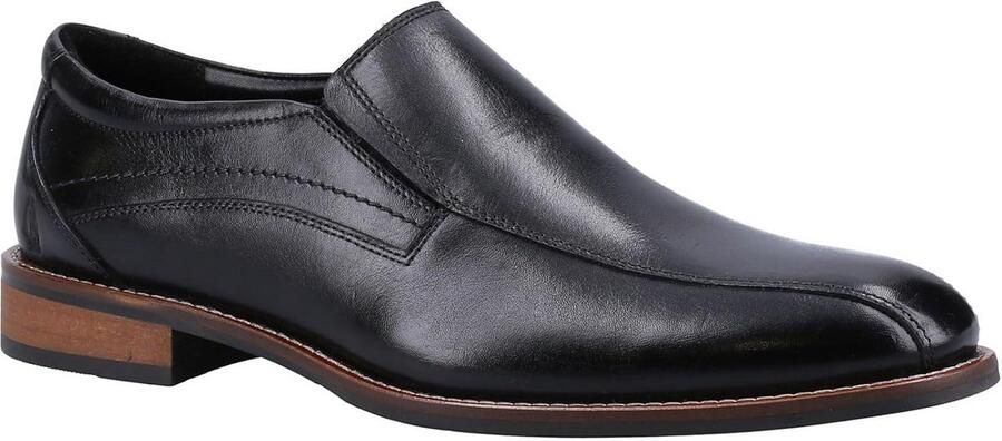 Heren Instapschoenen Zwart Leer Comfortabel Slip-on Comfortschoen