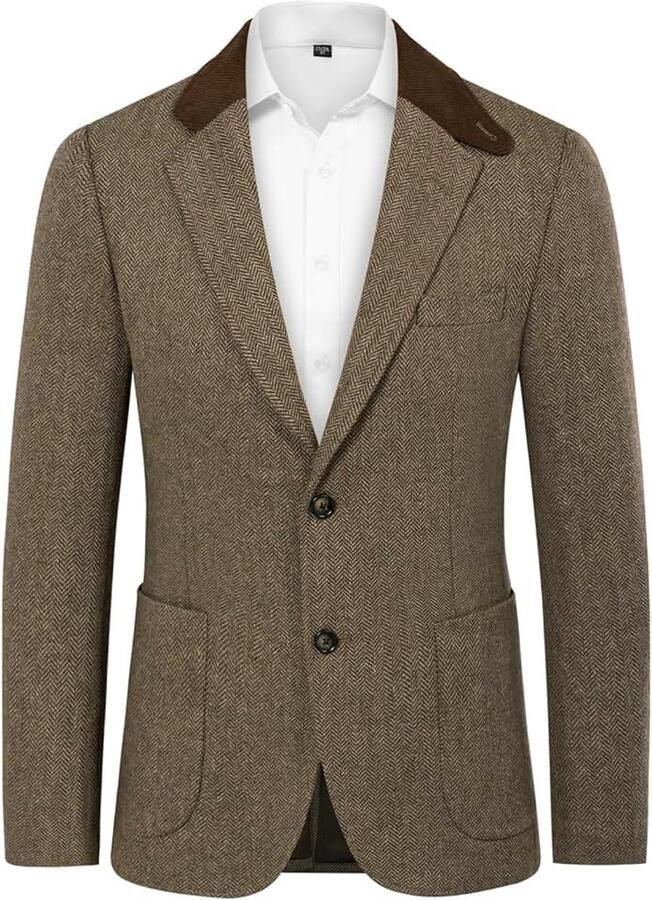Heren katoenen linnen blazer jas ademende lange mouwen inkeping revers jas