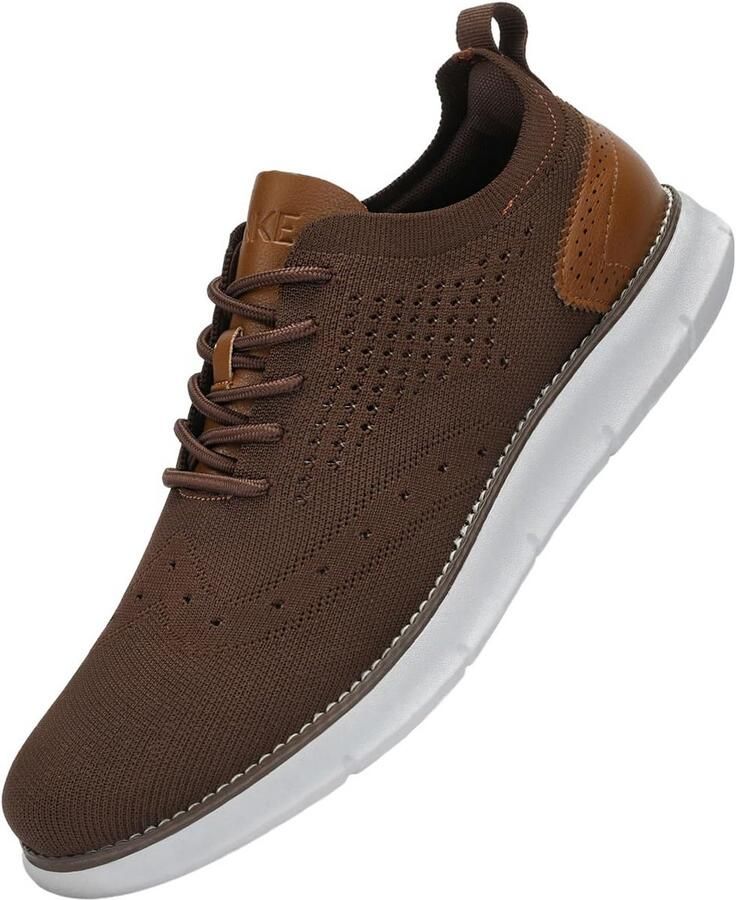 Heren Kostuumschoenen Ademende Veterschoenen van Gebreide Stof Modern & Klassiek