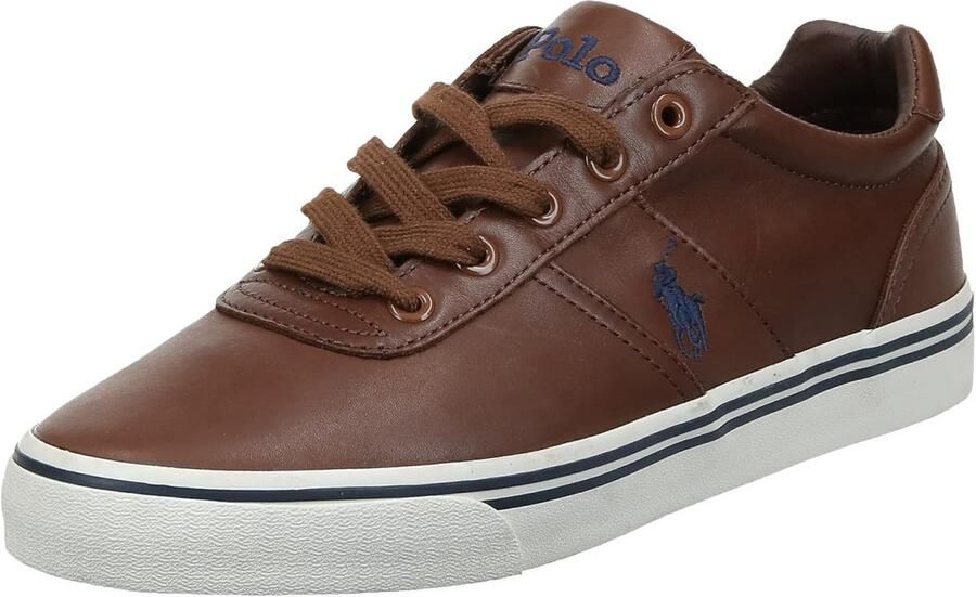 Heren Lage Sneakers in Cognac Leer met Leren Binnenzool
