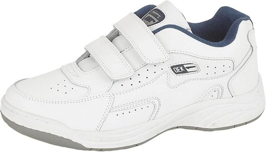 Heren Lage Sneakers met Velcro Klittenband Sluiting Wit