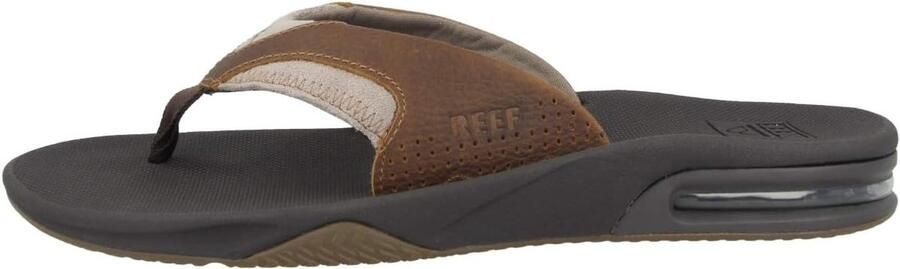 Heren leren fanning teenslippers met comfortabele 360 graden airbag