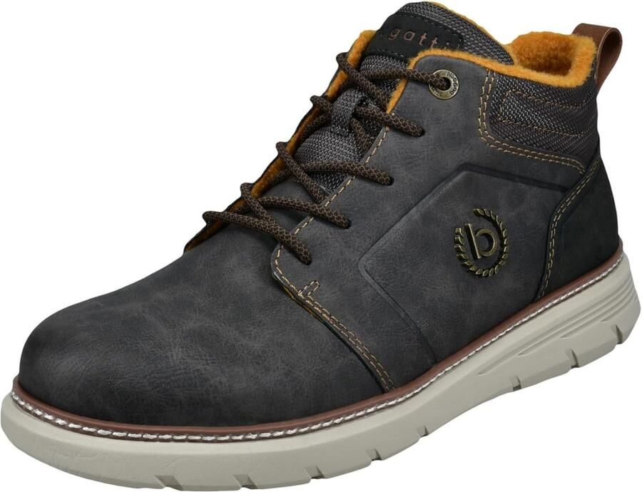 Heren Leren Hoge Veterboots met Warme Wintervoering