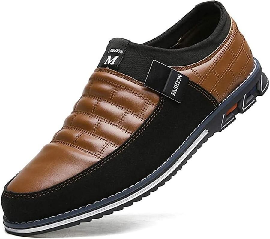 Heren Leren Mocassins Instappers Zwart Casual en Business Loafers