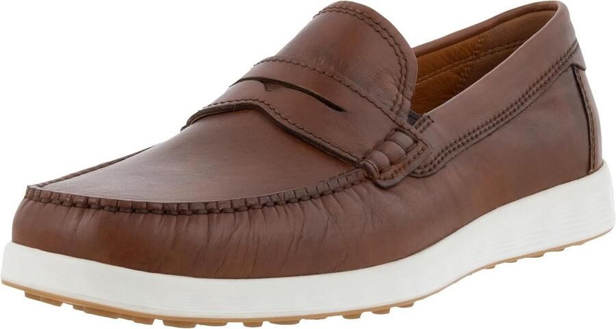 Heren Leren Moccasin Bootschoen met Flexibele Zool Comfortabele Casual Instapschoen