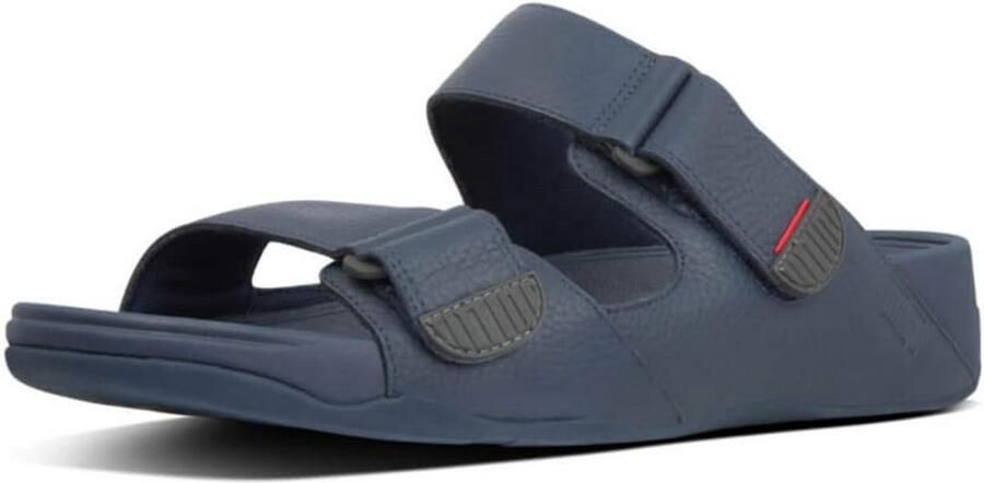 Heren Slippers Casual Lederen Twee Bandslippers Glijdende Sandaal