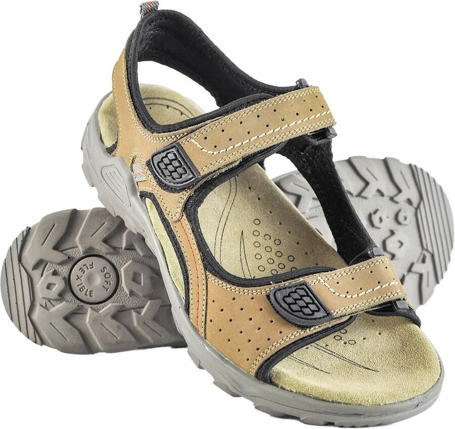 Heren Leren Outdoorsandalen Comfortabele Zomersandalen voor Hiken en Wandelen