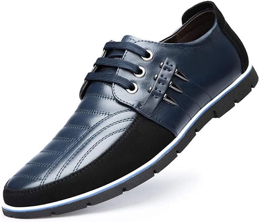 Heren Leren Oxford Schoenen Casual Chic Vetersluiting Zakelijk Comfortabel