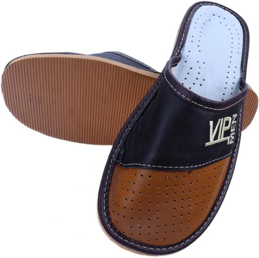 Heren Leren Pantoffels Comfortabele Instappers