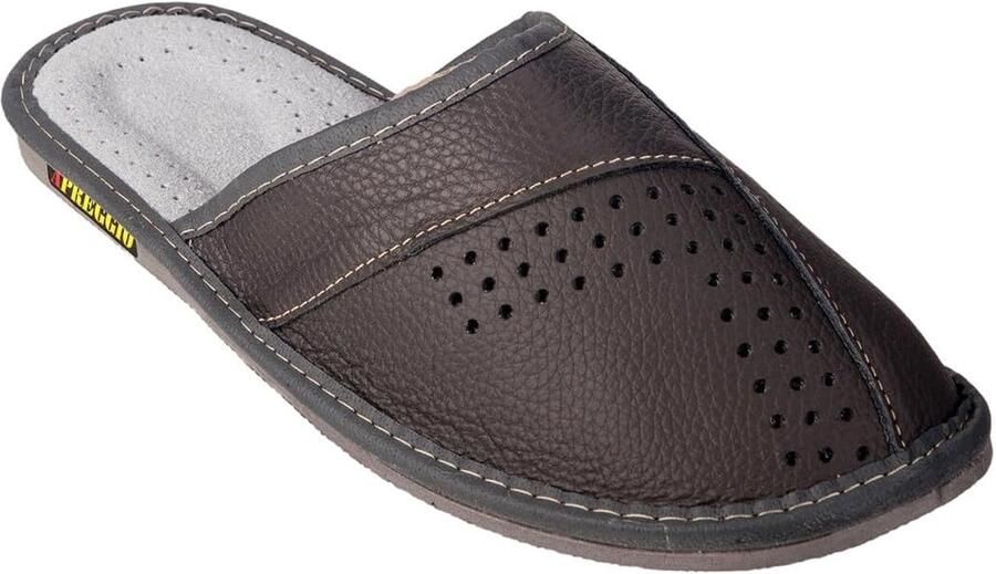 Heren Leren Pantoffels Comfortabele Instappers met Anatomische Zool