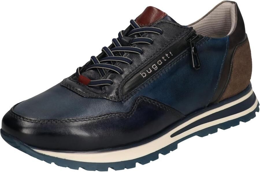 Heren Leren Sneakers Lage Veterschoenen