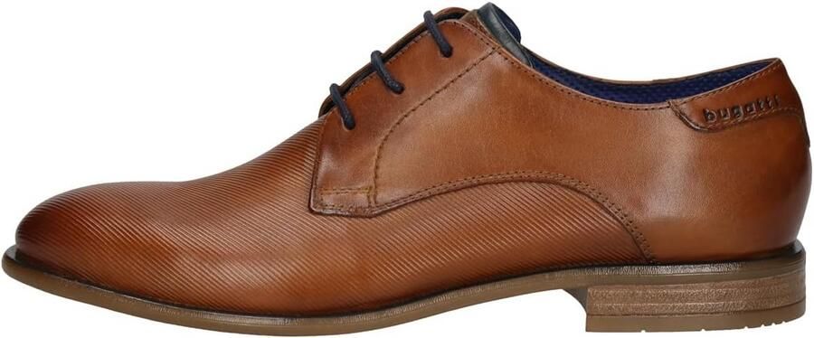 Heren Leren Veterschoenen Beige Comfort Zakelijke Stijl