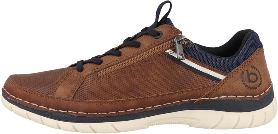Heren Leren Veterschoenen Donkerblauw Comfortabele Pasvorm